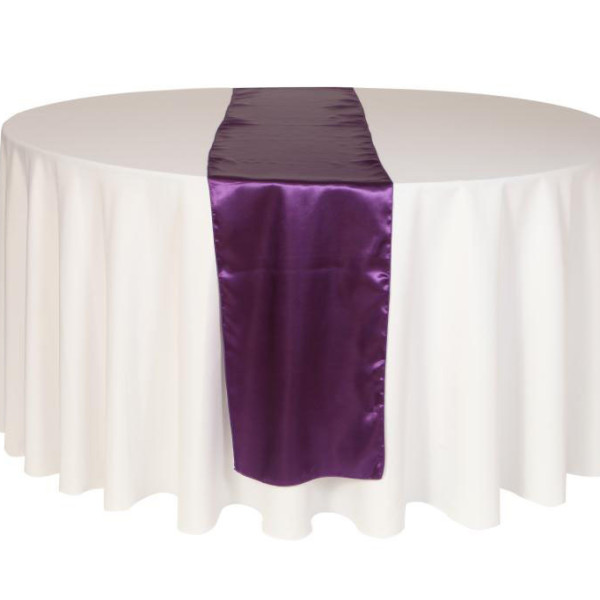 Cadbury Purple Satin Table Runner