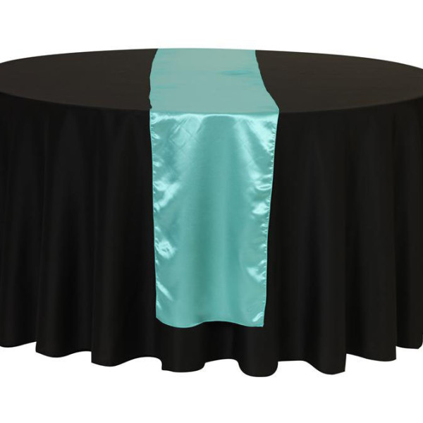 Turquiose Satin Table Runner